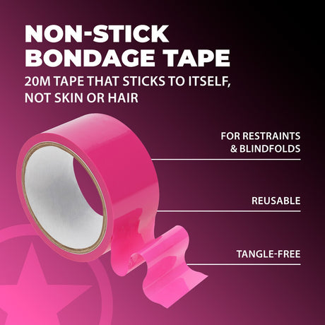 Bondage-Tape aus PVC Rosa 20 m