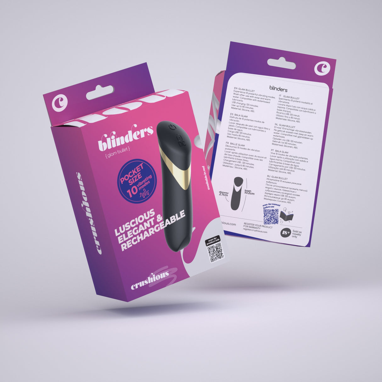 Vibro-Ei Blinders mit Akku Schwarz
