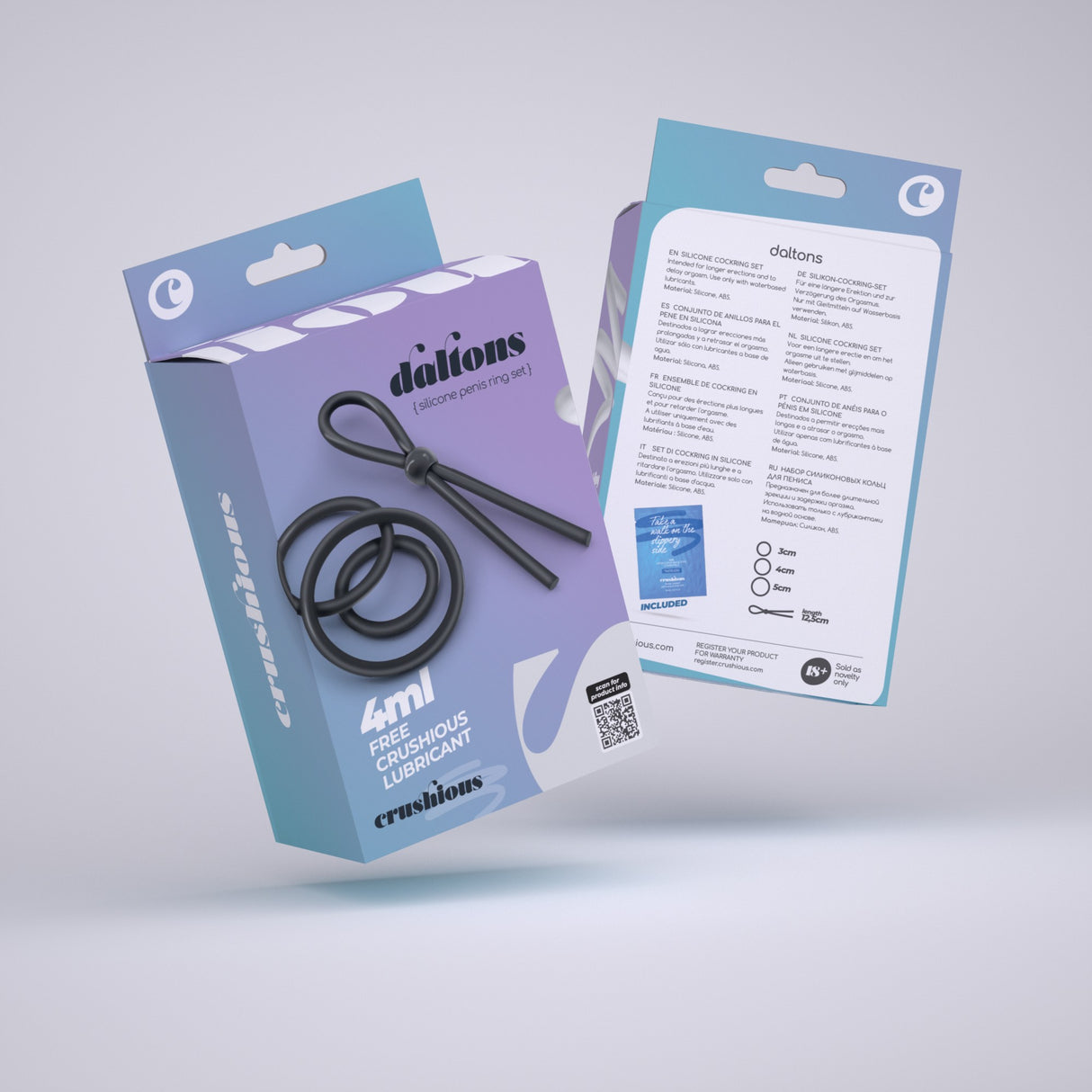 Penisring-Set Daltons aus Silikon Schwarz