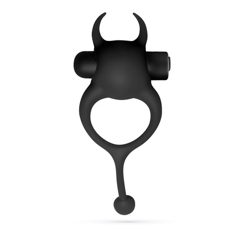Penisring Daemon mit wiederaufladbarem Vibro-Ei Schwarz