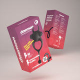 Penisring Daemon mit wiederaufladbarem Vibro-Ei Schwarz