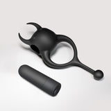 Penisring Daemon mit wiederaufladbarem Vibro-Ei Schwarz