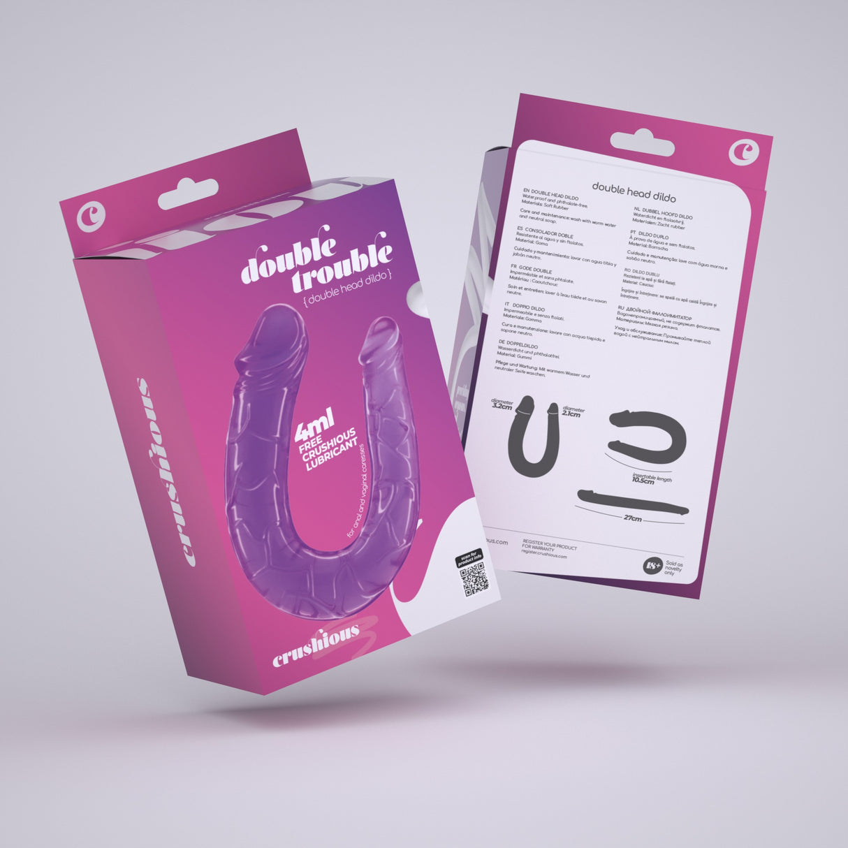 Dildo Double Trouble mit Doppelkopf Lila