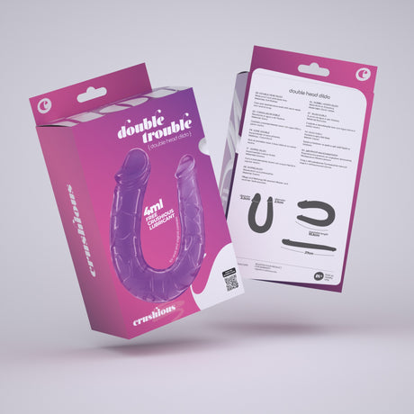 Dildo Double Trouble mit Doppelkopf Lila
