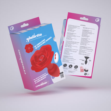 Analplug Giulietta rotierend mit Fernbedienung Rot