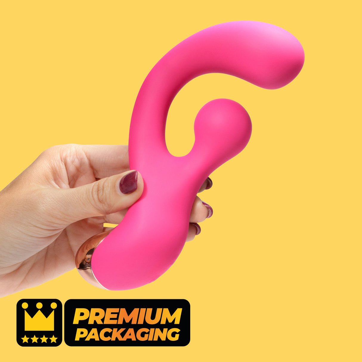 Vibrator Pleaser mit Rotation Gold