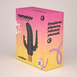 Vibrator Romanov mit abnehmbarer Silikonhülle Schwarz