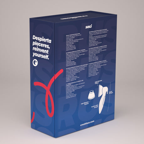 Auflegevibrator Saci mit Saugfunktion Transparent