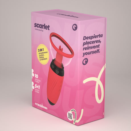 Vulva-Pumpe Scarlet mit Akku Rot – Ansicht 12