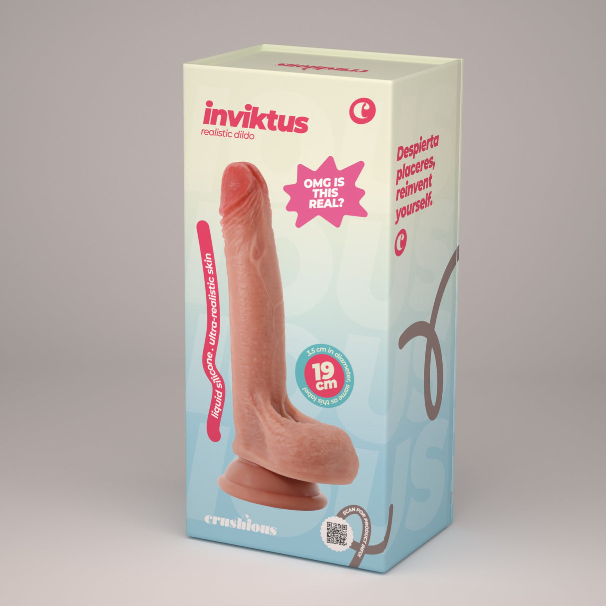 Dildo Inviktus 7 aus Flüssigsilikon Hautfarbe