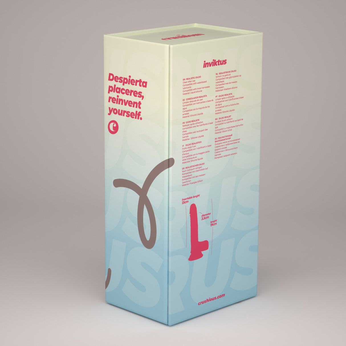 Dildo Inviktus 7 aus Flüssigsilikon Hautfarbe