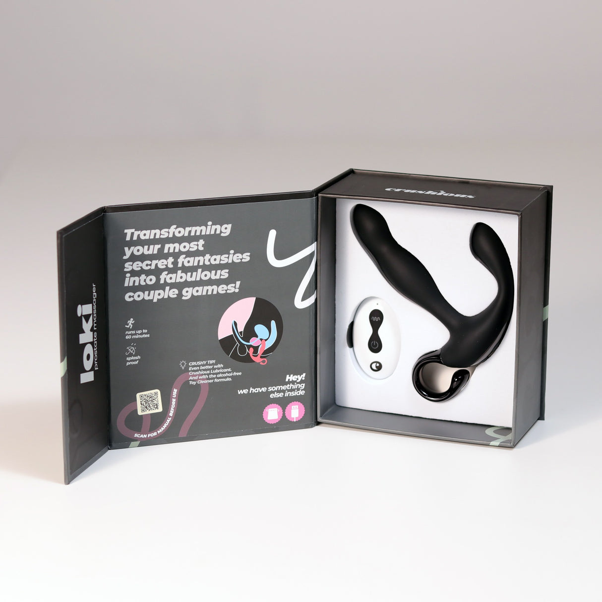 Prostata-Stimulator Loki mit Akku und Fernbedienung Schwarz