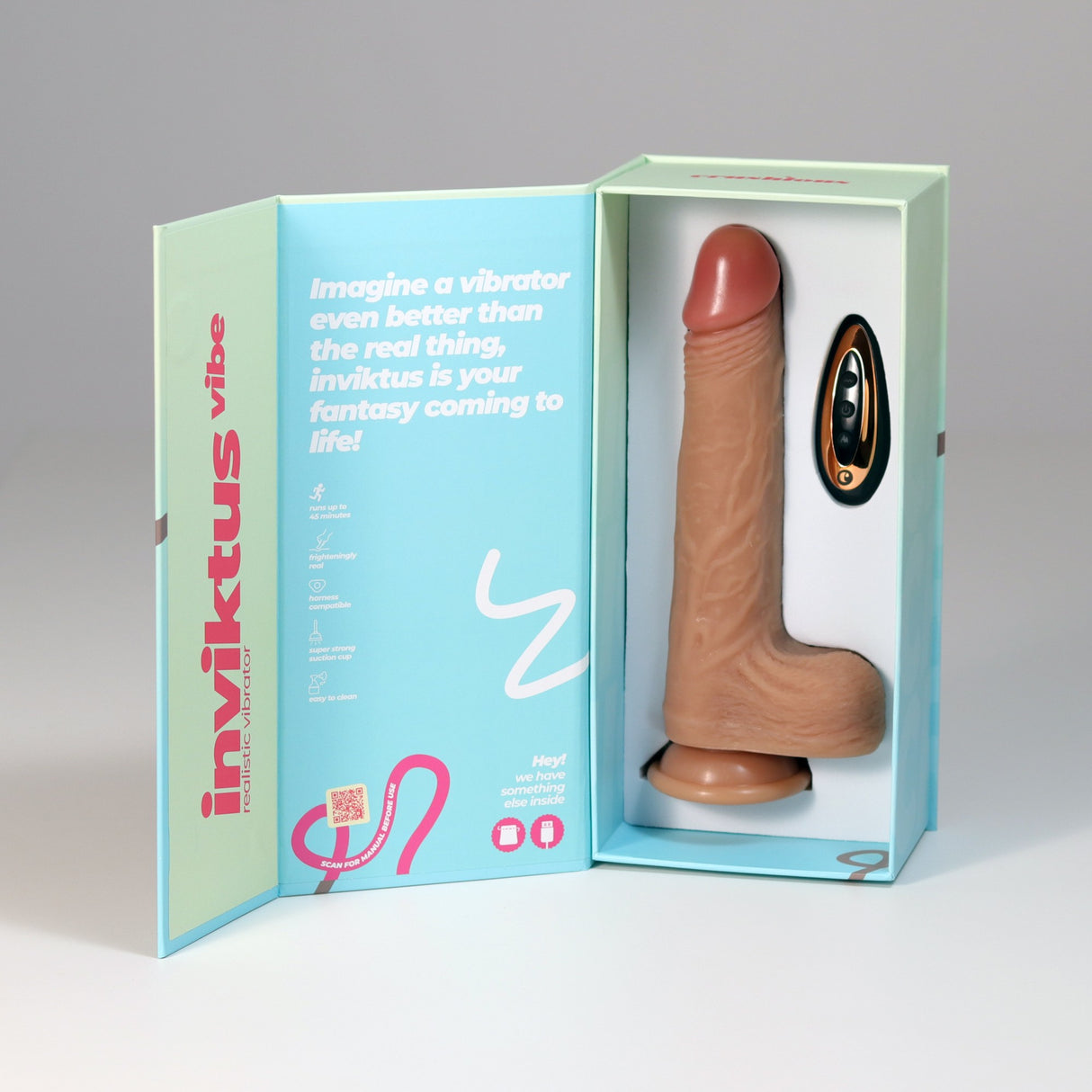 Vibrator Inviktus Vibe 8,5 aus Flüssigsilikon Hautfarbe