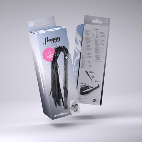 Neunschwänzige Peitsche Floggy Schwarz