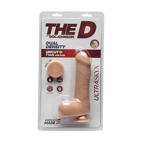 Dildo Uncut D realistisch mit Hoden Hautfarbe 14,2 x Ø 4,1 cm