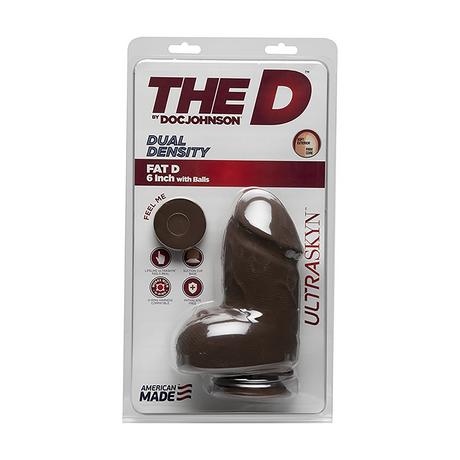 Dildo Fat D realistisch mit Hoden Braun 10,4 x Ø 6,6 cm