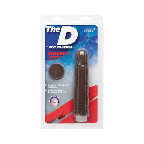 Realistischer Vibrator Shakin' D Braun 17,8 cm