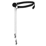 Ball-Knebel mit Nippelklemmen Schwarz