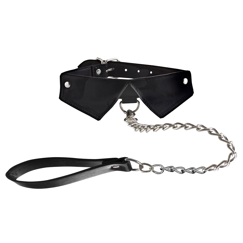 Halsband mit Leine Schwarz