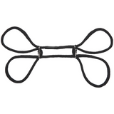Fesselset Baumwolle für Hand- oder Fußgelenke Schwarz 160 x Ø 2,5 cm