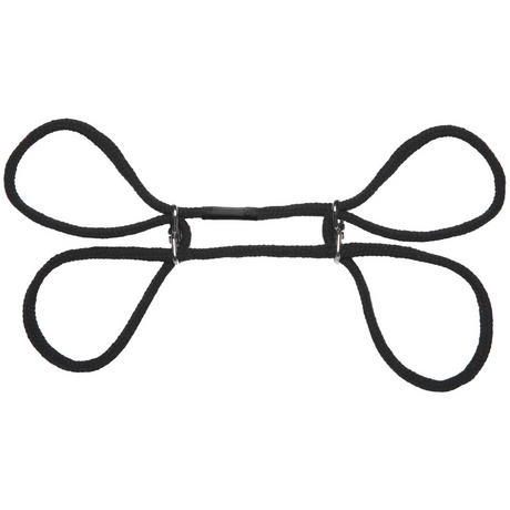 Fesselset Baumwolle für Hand- oder Fußgelenke Schwarz 160 x Ø 2,5 cm