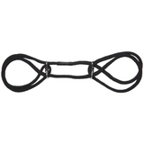Fesselset Baumwolle für Hand- oder Fußgelenke Schwarz 160 x Ø 2,5 cm