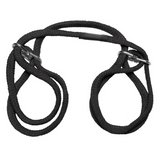 Fesselset Baumwolle für Hand- oder Fußgelenke Schwarz 160 x Ø 2,5 cm