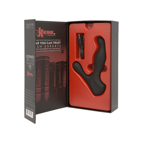 Prostata-Vibrator Silikon rotierend Schwarz 12,7 x Ø 3,2 cm