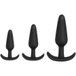 Set Tush Trainer Silikon 3-teilig Schwarz 9,1 x Ø 2,5 cm