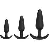 Set Tush Trainer Silikon 3-teilig Schwarz 9,1 x Ø 2,5 cm