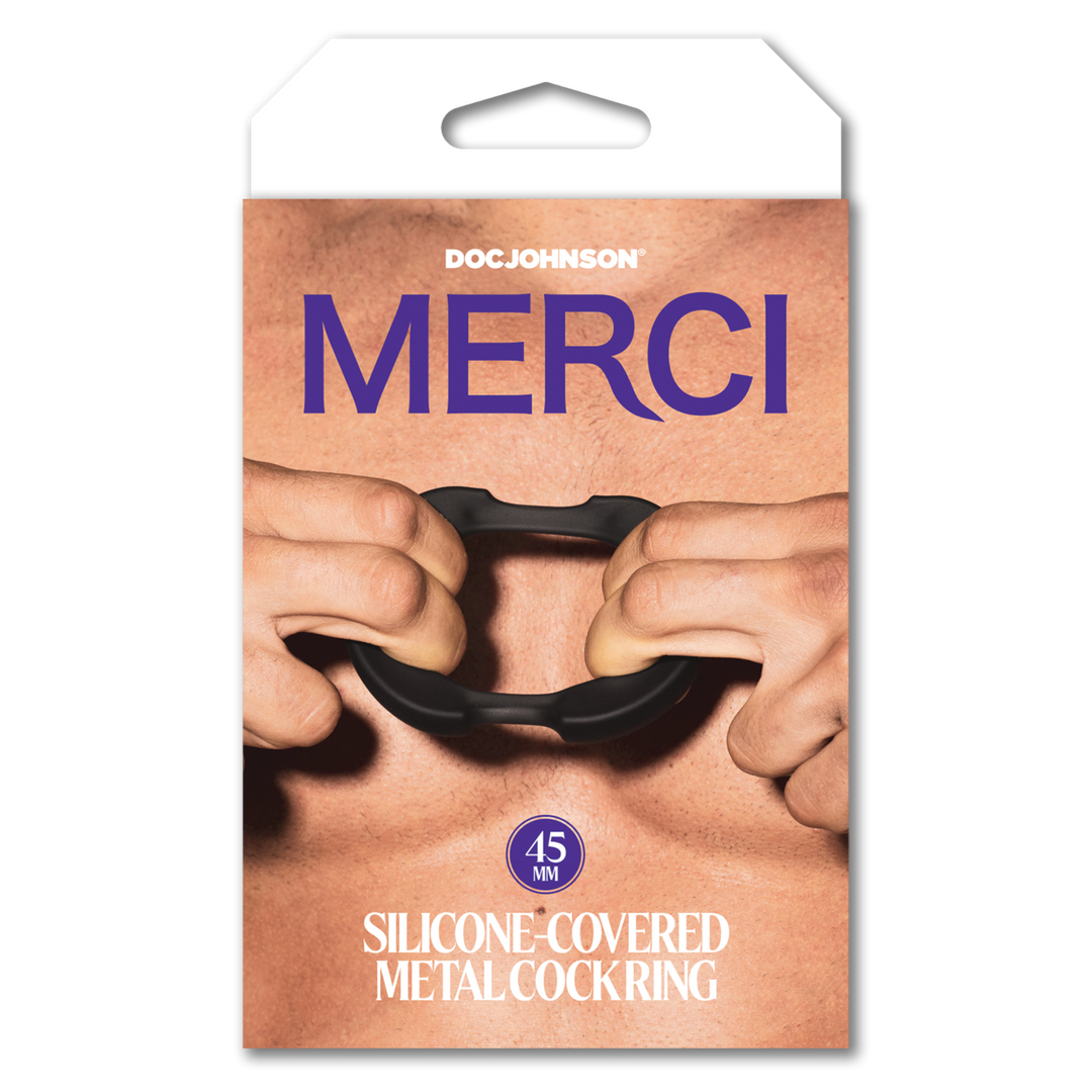 Penisring Paradox Silikon-Metall Schwarz 45 mm