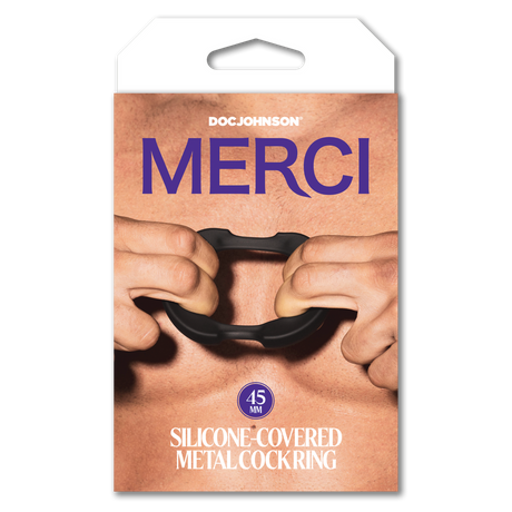 Penisring Paradox Silikon-Metall Schwarz 45 mm