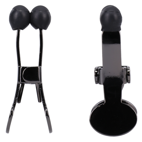 Nippelklemmen Edelstahl mit Silikonspitzen Schwarz 5,3 x Ø 1,8 cm