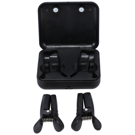 Nippelklemmen mit Vibration und Tasche Schwarz 5,1 x Ø 1,5 cm
