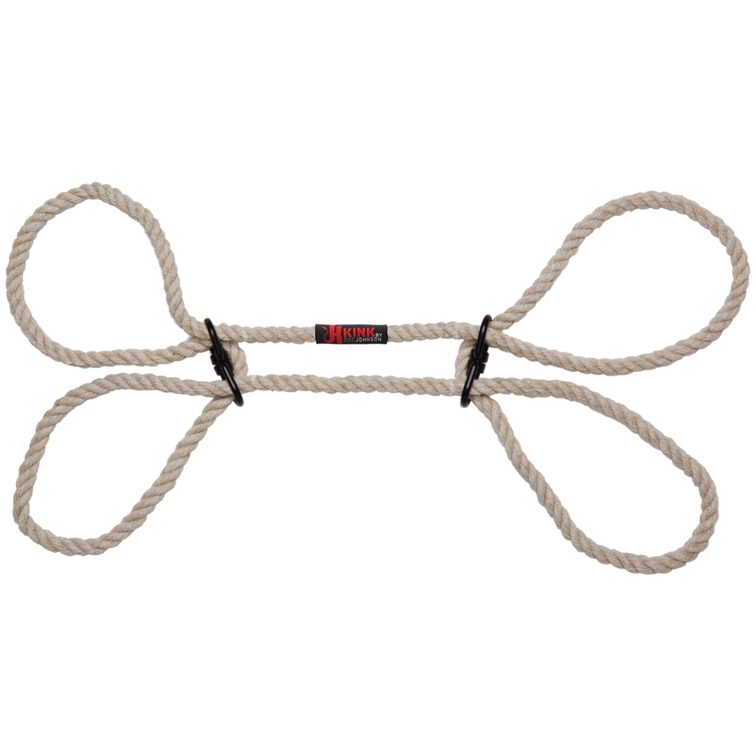 Fesselset Restrain Hanf für Hand- oder Fußgelenke Braun 160 cm