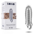 Penishülle Sono N°36 mit Verlängerung Transparent 15,2 cm