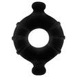 Penisring Gummy mit Noppen Mittel Schwarz