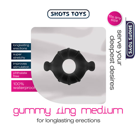 Penisring Gummy mittel Schwarz