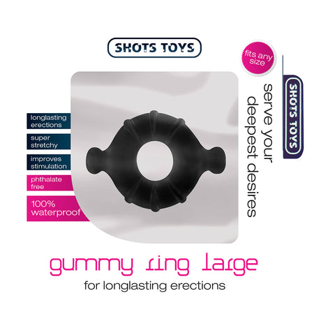 Penisring Gummy groß Schwarz