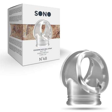 Penisring mit Hodenriemen Transparent 7,1 cm