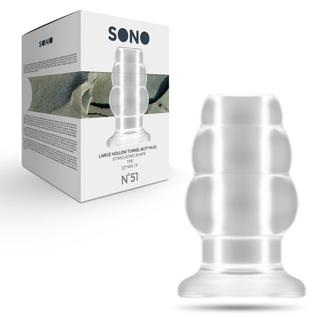 Analplug hohl mit Tunnel Transparent 10,8 x Ø 7,1 cm