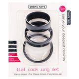 Penisring-Set flach Schwarz
