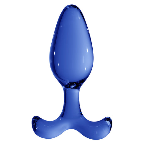 Glas-Analplug Expert Blau
