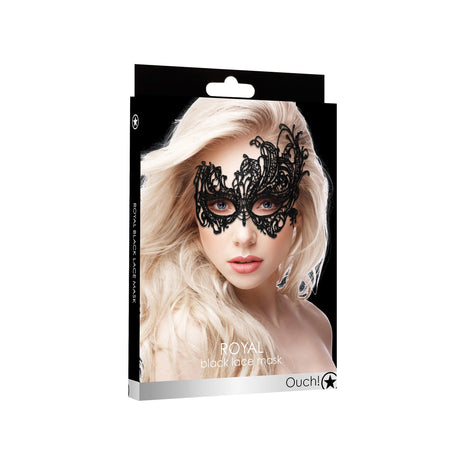 Maske Royal aus Spitze Schwarz
