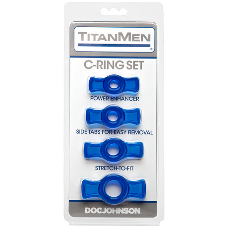 Penisring-Set Blau 3,3 x Ø 3,3 cm