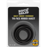 Penisring-Set Gummi 3er-Pack Schwarz 5,1 x Ø 5,1 cm