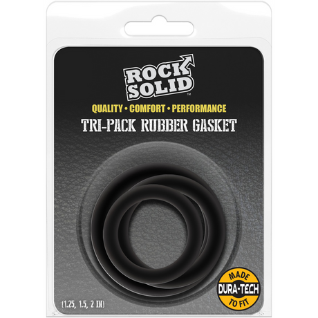 Penisring-Set Gummi 3er-Pack Schwarz 5,1 x Ø 5,1 cm