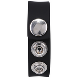 Penisring Silikon mit 3 Druckknöpfen Schwarz 6,8 x Ø 6,8 cm