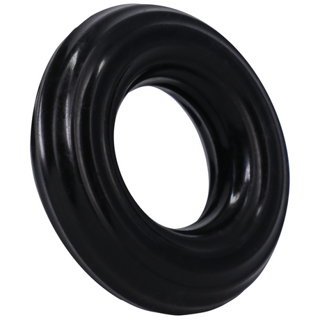 Penisring Donut gerippt Schwarz 5,7 x Ø 5,7 cm