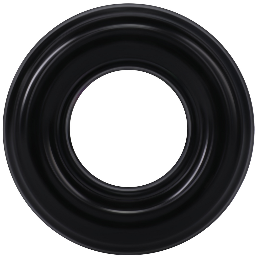 Penisring Donut gerippt Schwarz 5,7 x Ø 5,7 cm